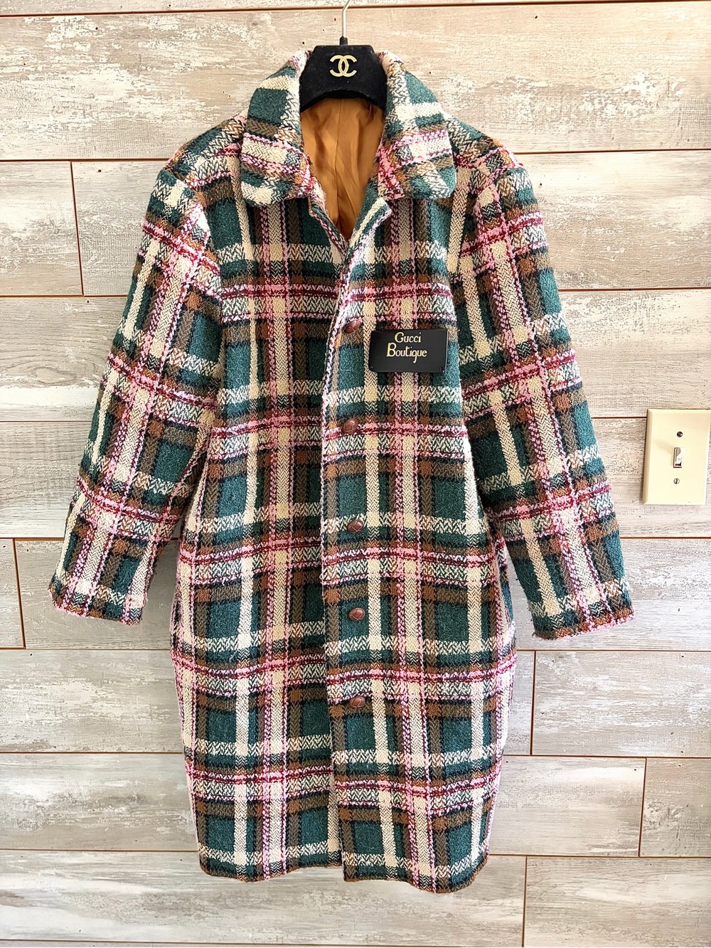 Gucci tweed trench coat